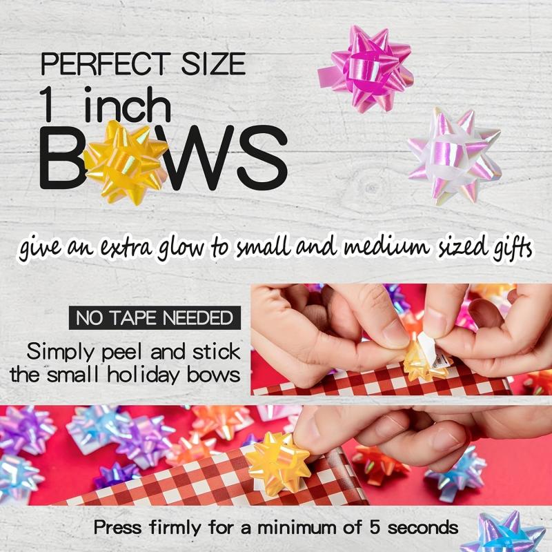 150pcs Valentines Bright Bows For Gift Wrapping 2 54 Cm Mini Gift Wrap Bows