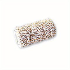 Golden Silk Cotton Thread Christmas Gift Wrapping, 44 Meter Long