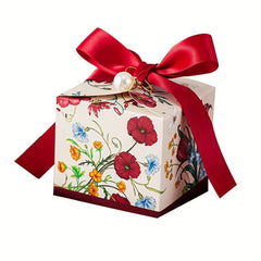 Hand Drawn Floral Plant Candy Box Wedding Favors Holiday Christmas Delights