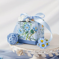 Hand Drawn Floral Plant Candy Box Wedding Favors Holiday Christmas Delights