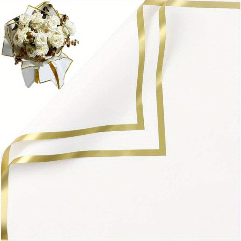 20 Sheets Flower Wrapping Paper Waterproof Bouquet Supplies 58.42 x 58.42 cm