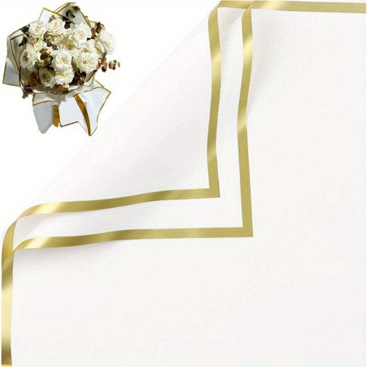 20 Sheets Flower Wrapping Paper Waterproof Bouquet Supplies 58.42 x 58.42 cm