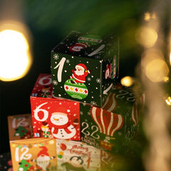 24pcs Christmas Advent Calendar Candy Box Paper Packaging Navidad Gift Boxes