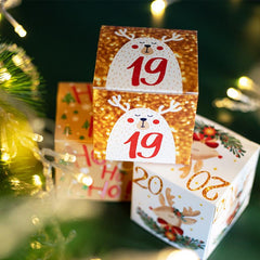 24pcs Christmas Advent Calendar Candy Box Paper Packaging Navidad Gift Boxes
