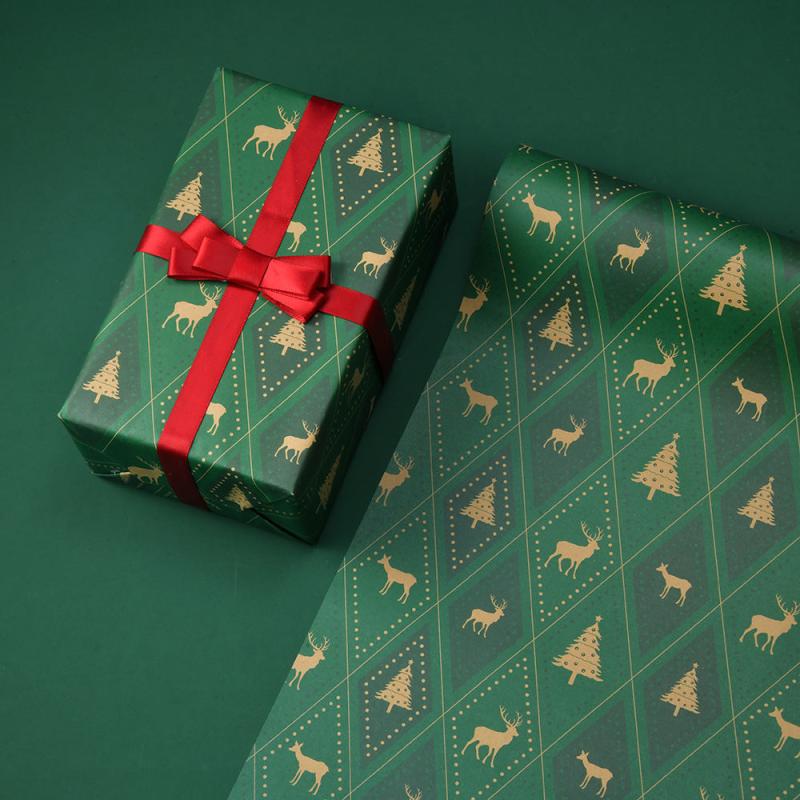 1pc Santa Claus Wrapping Paper Navidad Party Favors