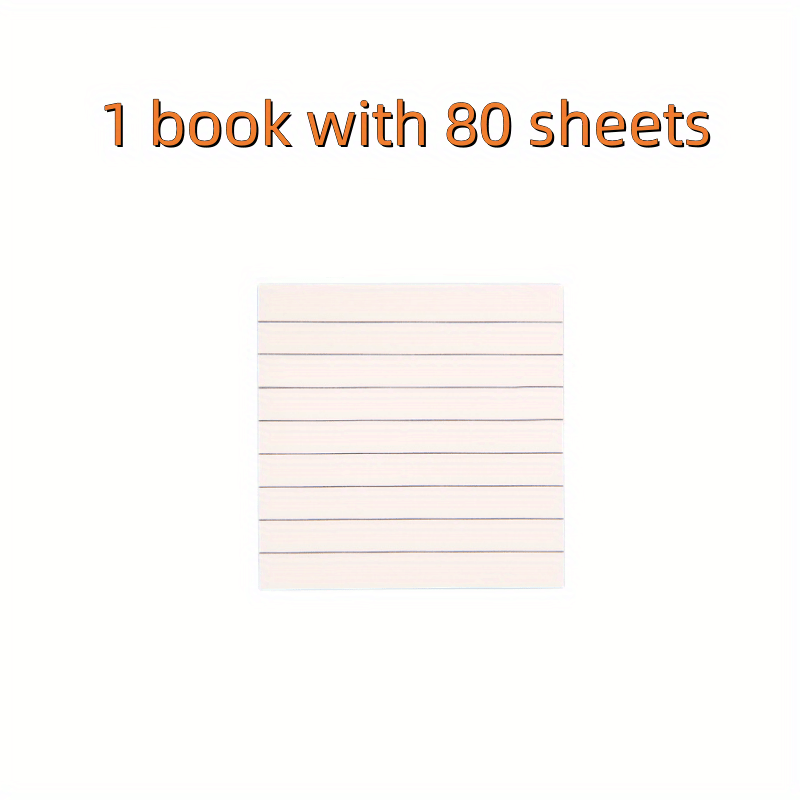 80 Sheets Tearable Sticky Notes Checkered Memo Pad