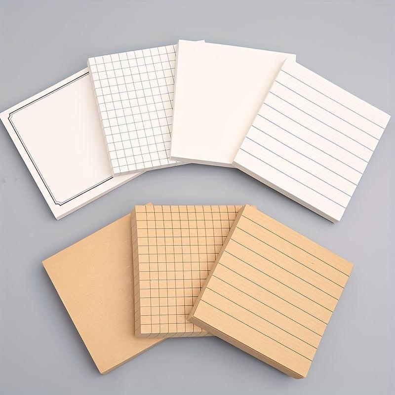 80 Sheets Tearable Sticky Notes Checkered Memo Pad