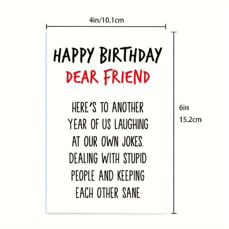 Fun Happy Birthday Card for Him/Her - Suitable for Man/Woman
