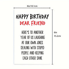 Fun Happy Birthday Card for Him/Her - Suitable for Man/Woman