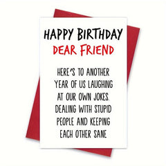 Fun Happy Birthday Card for Him/Her - Suitable for Man/Woman
