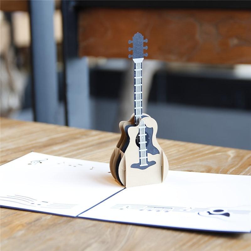 Guitar Pop Up Card 3D Popup Greeting Card For Birthday Wedding Anniversary
