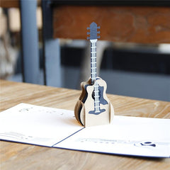 Guitar Pop Up Card 3D Popup Greeting Card For Birthday Wedding Anniversary