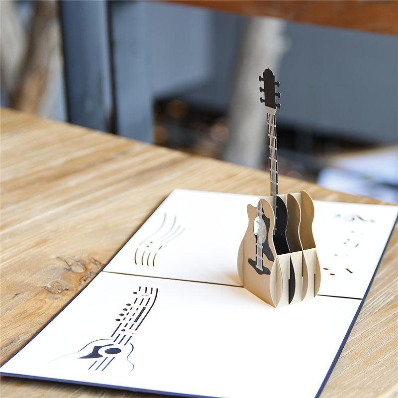 Guitar Pop Up Card 3D Popup Greeting Card For Birthday Wedding Anniversary