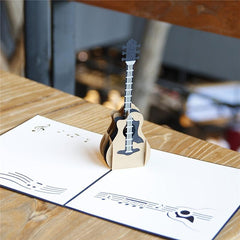 Guitar Pop Up Card 3D Popup Greeting Card For Birthday Wedding Anniversary