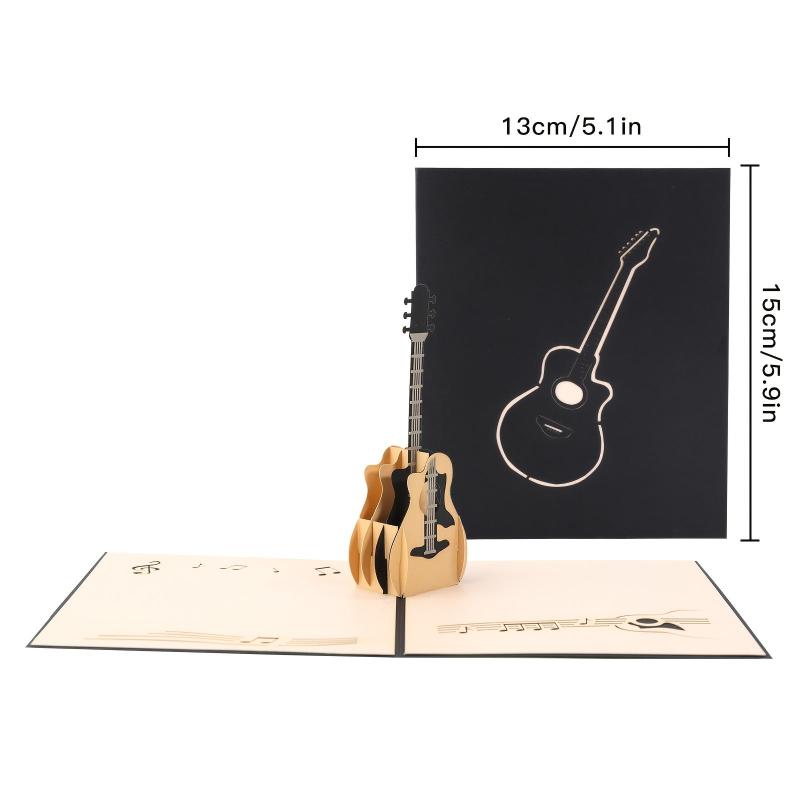 Guitar Pop Up Card 3D Popup Greeting Card For Birthday Wedding Anniversary