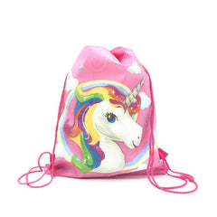 Unicorn Drawstring Bag For Travel Storage Package Cartoon School Backpacks