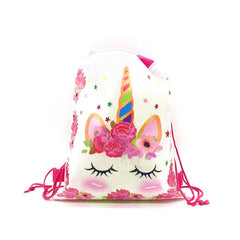 Unicorn Drawstring Bag For Travel Storage Package Cartoon School Backpacks