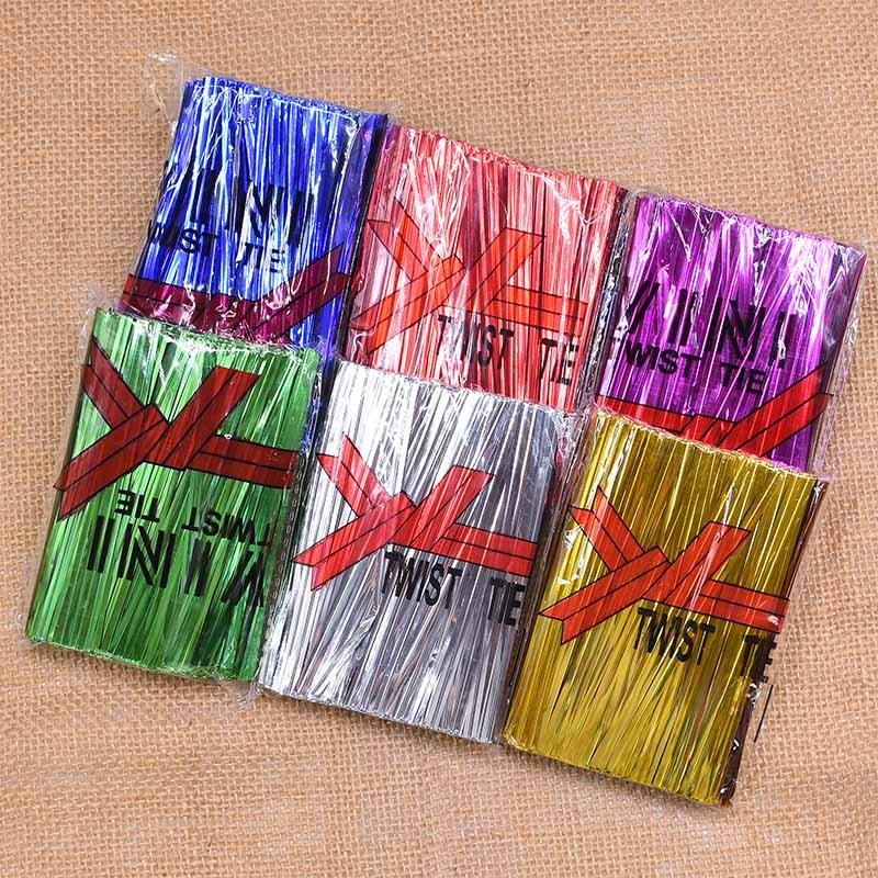 800pcs Metallic Twist Ties for Bags Lollipop Candy Party