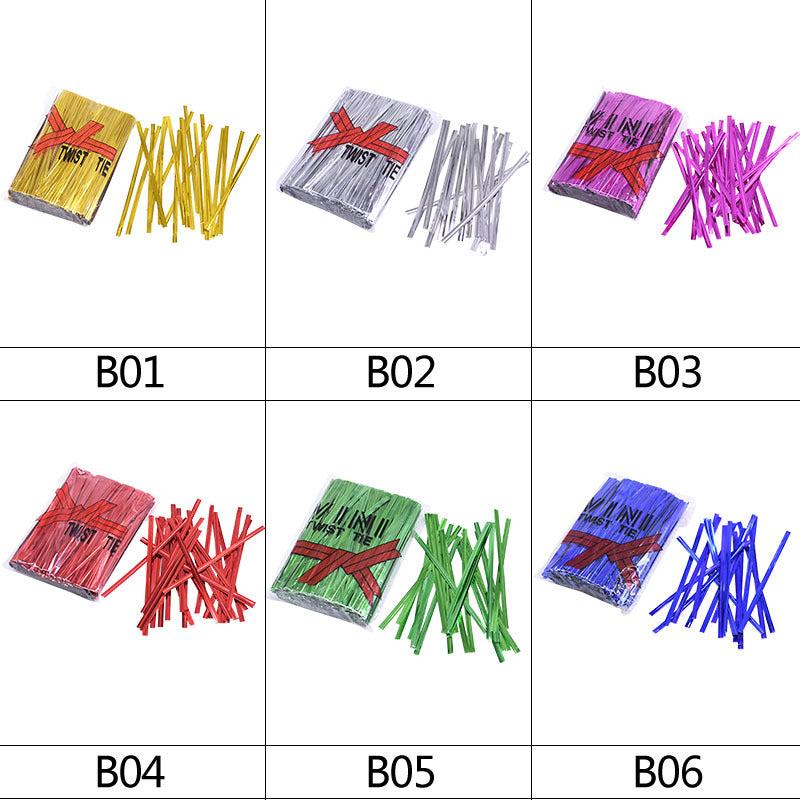 800pcs Metallic Twist Ties for Bags Lollipop Candy Party