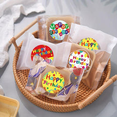 500pcs Birthday Self-adhesive Sticker Label Holiday Gift Decorative Seal Sticker