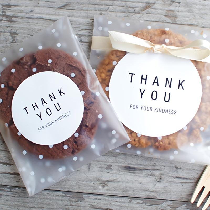 100pcs Clear Self Sealing Cellophane Christmas Cookie Candy Treat Bags