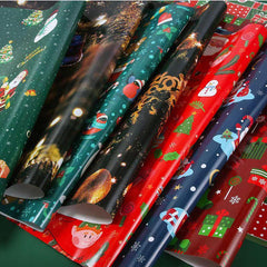 9pcs Christmas Gift Wrapping Paper Bouquet Flower Decorative Large Size Ribbons