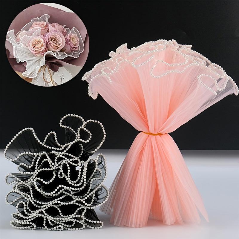 Pleated Net Yarn Floral Bouquet Gift Packaging Decorative Supplies