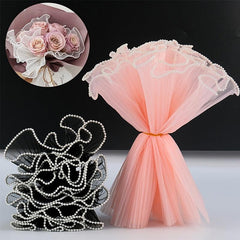 Pleated Net Yarn Floral Bouquet Gift Packaging Decorative Supplies