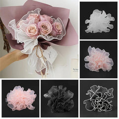 Pleated Net Yarn Floral Bouquet Gift Packaging Decorative Supplies