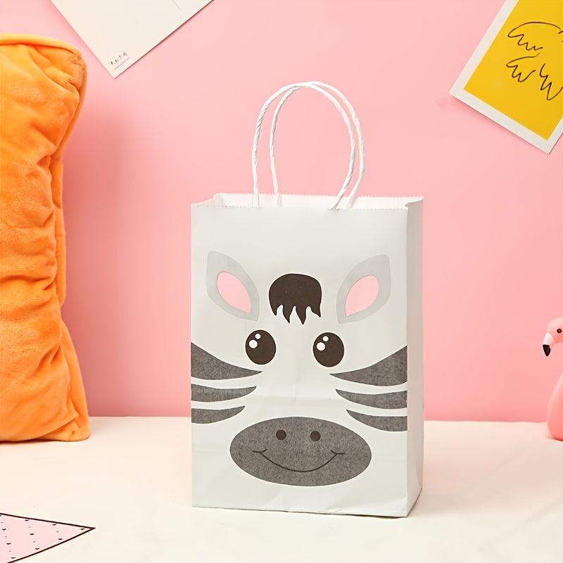 6pcs Animal Gift Bags With Handles Goodie Bags