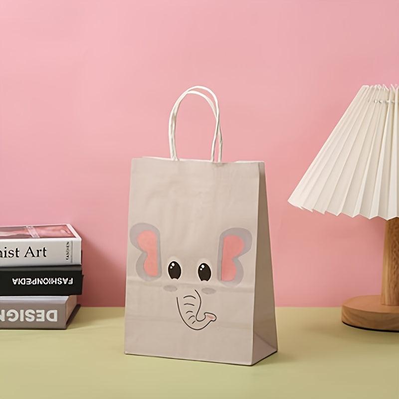 6pcs Animal Gift Bags With Handles Goodie Bags