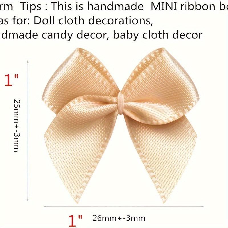 100pcs Mini Ribbon Bows Flowers DIY Craft Sewing Scrapbooking Wedding