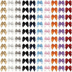 100pcs Mini Ribbon Bows Flowers DIY Craft Sewing Scrapbooking Wedding