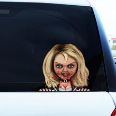 Horror Bride Car Sticker Peeking Decal Waterproof Vinyl Car Sticker