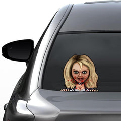 Horror Bride Car Sticker Peeking Decal Waterproof Vinyl Car Sticker