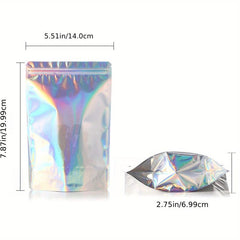 100pcs Laser Self-Standing Bone Bag Mobile Phone Case Holographic Packaging