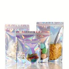 100pcs Laser Self-Standing Bone Bag Mobile Phone Case Holographic Packaging