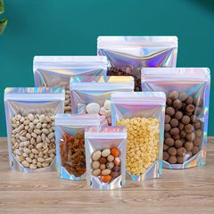 100pcs Laser Self-Standing Bone Bag Mobile Phone Case Holographic Packaging