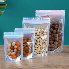 100pcs Laser Self-Standing Bone Bag Mobile Phone Case Holographic Packaging