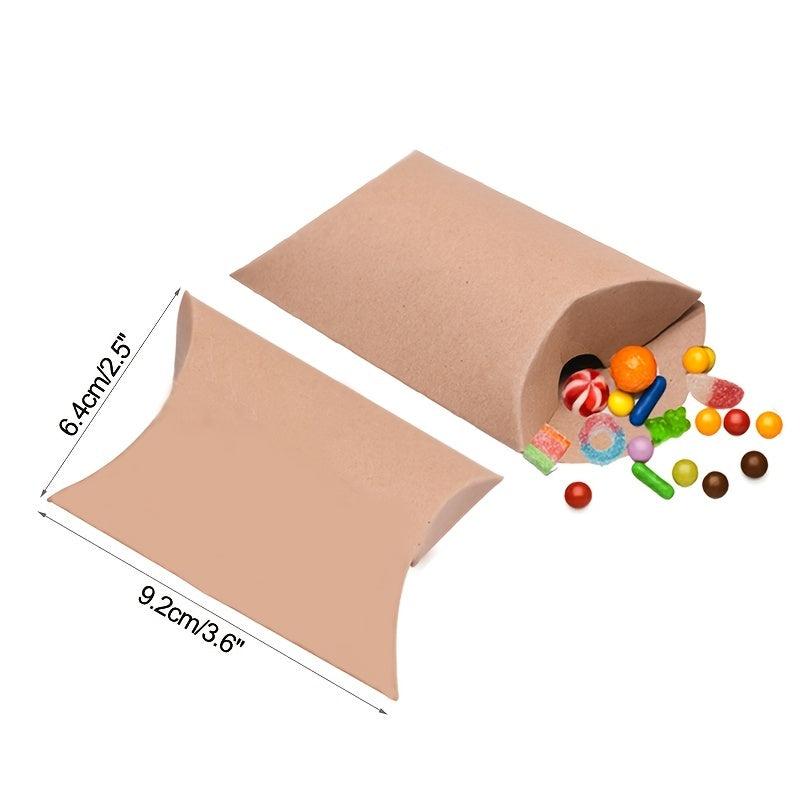10pcs Paper Pillow Boxes for Candy Cookies - Bridal Birthday