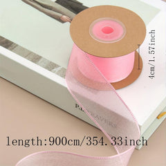 14 Meter Transparent Gauze Tape, High Gauze Tape Bouquet Packaging