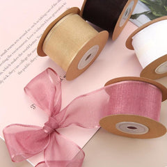 14 Meter Transparent Gauze Tape, High Gauze Tape Bouquet Packaging