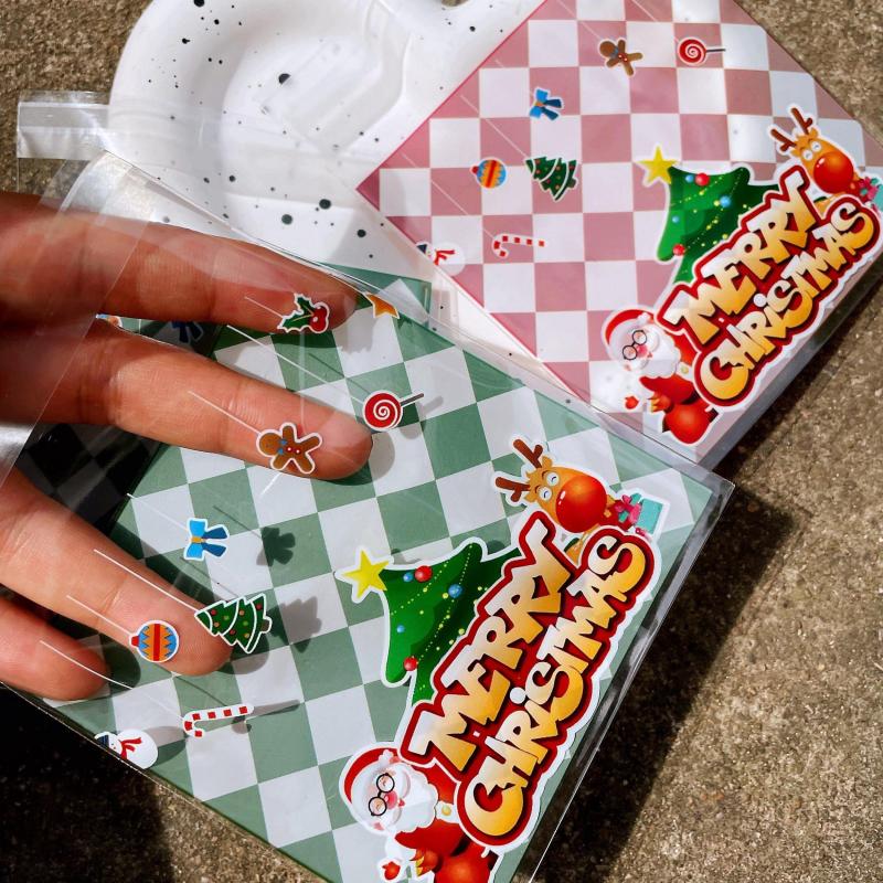 100pcs Christmas Opp Ziplock Bag Santa Claus Party Packaging