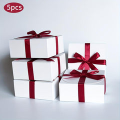 5pcs All-in-One Gift Packaging Set with Bow Ribbon - Ideal for Any Occasion