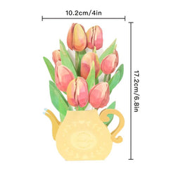 3D Tulip Flower Greeting Card - Birthday Blessing for Mom