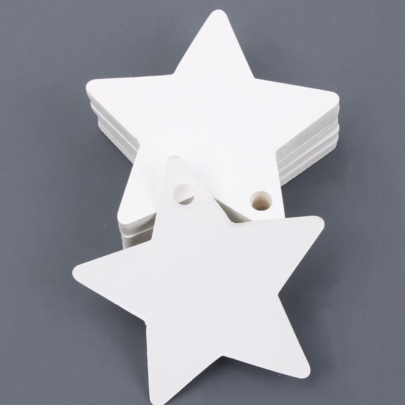 100pcs Five pointed Star Christmas Wedding Label Party Gift Card