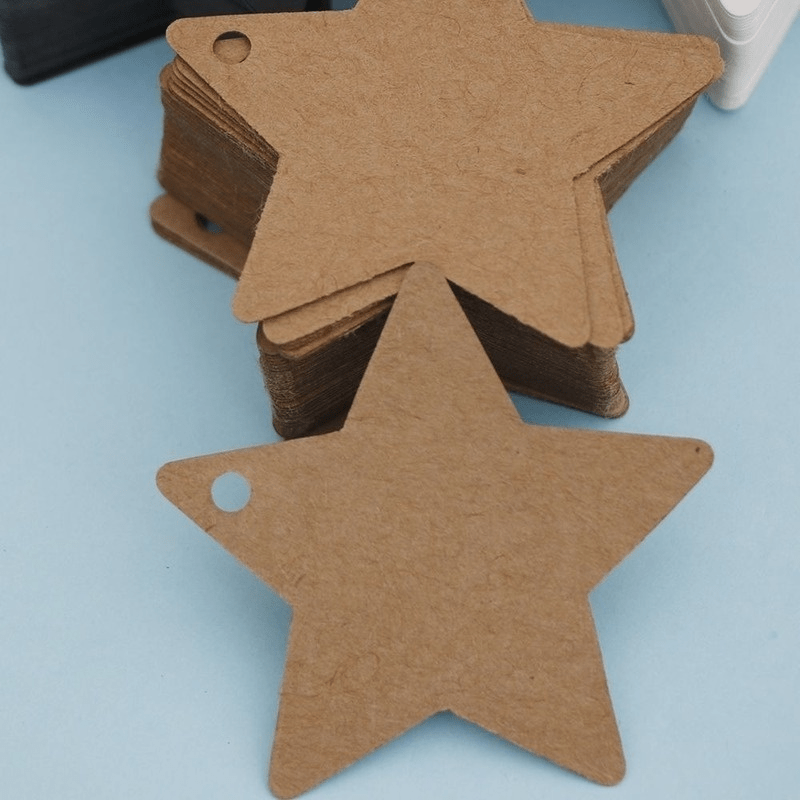 100pcs Five pointed Star Christmas Wedding Label Party Gift Card