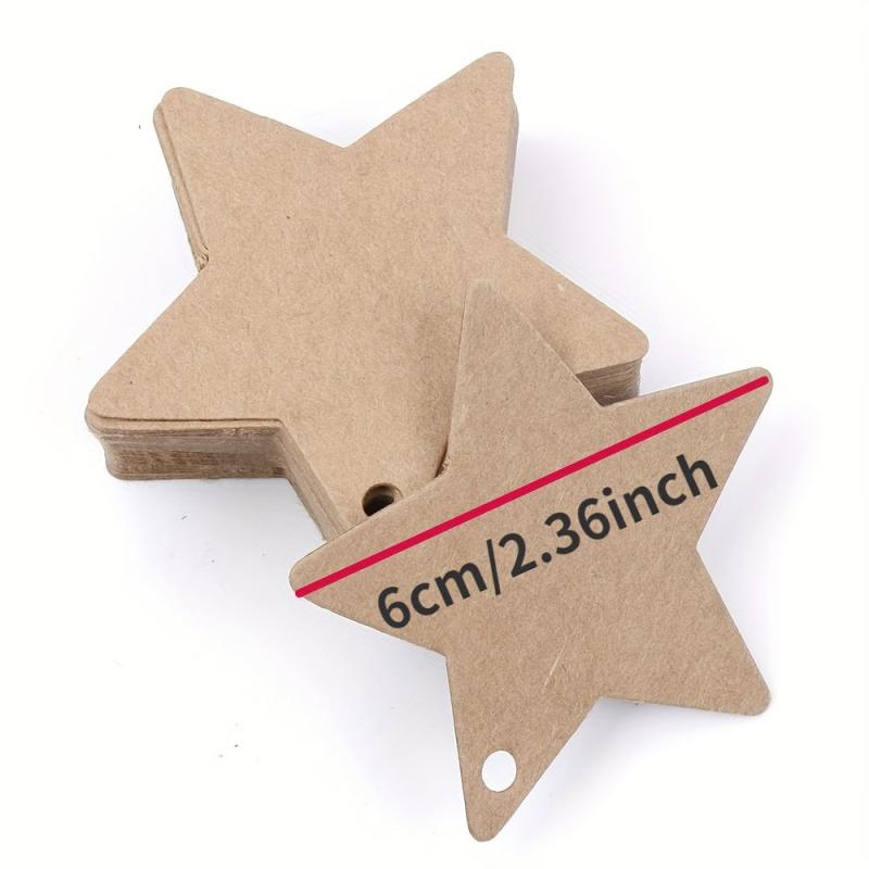 100pcs Five pointed Star Christmas Wedding Label Party Gift Card