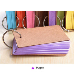 50pcs Blank Pocket Notebooks Iron Circle Notepad School Supplies