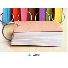 50pcs Blank Pocket Notebooks Iron Circle Notepad School Supplies